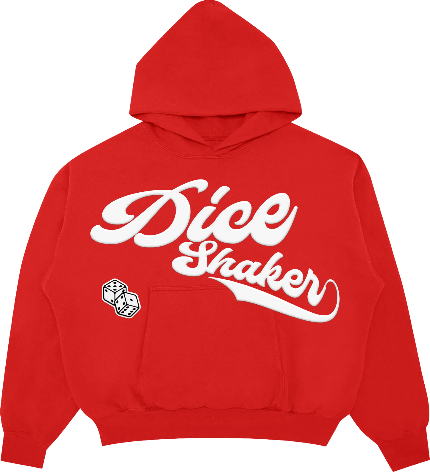 Premium Red Dice Shaker Logo Hoodie